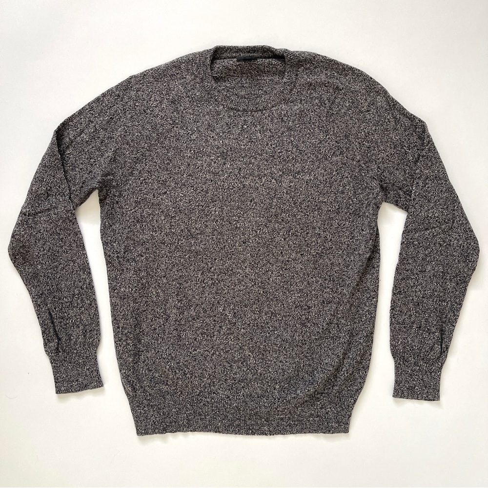 J. Crew Men's Marled Charcoal Crewneck Sweater